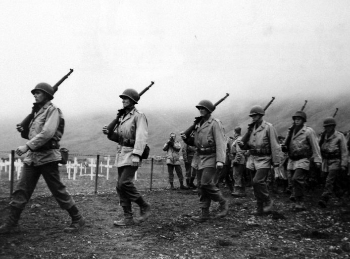 Allied Landing on Attu Island, May 11 1943. U.S. Navy Photograph.