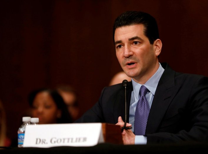 Dr. Scott Gottlieb testifies before a Senate Health Education Labor and Pension Committee confirmation hearing on his nomination to be commissioner of the Food and Drug Administration on Capitol Hill in Washington, D.C., U.S. April 5, 2017. REUTERS/Aaron 