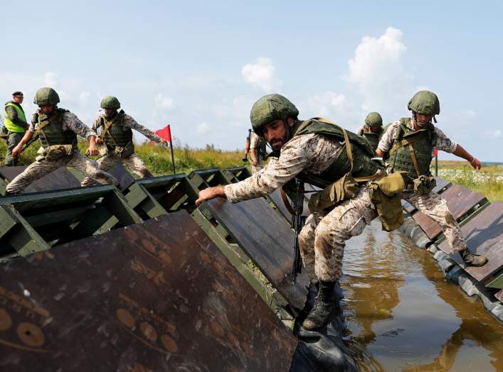 Marines from Iran take part in the International Army Games 2019 at the at Khmelevka firing ground on the Baltic Sea coast in Kaliningrad Region, Russia August 8, 2019. REUTERS/Vitaly Nevar