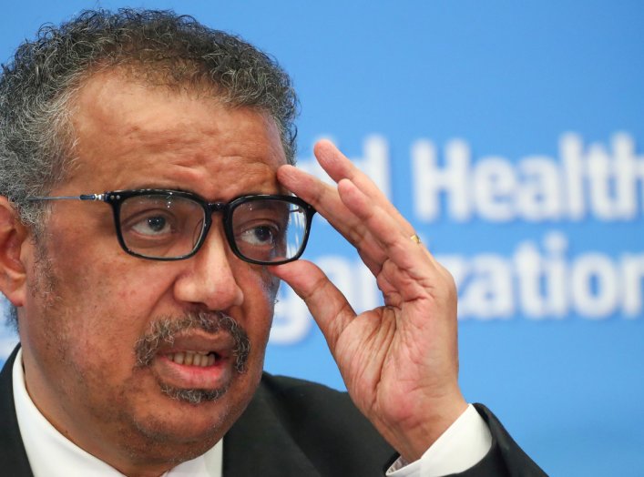 Director-General of the WHO Tedros Adhanom Ghebreyesus, attends a news conference on the novel coronavirus (2019-nCoV) in Geneva, Switzerland February 11, 2020. REUTERS/Denis Balibouse