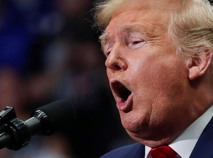 U.S. President Donald Trump speaks during a campaign rally in Charlotte, North Carolina, U.S., March 2, 2020. REUTERS/Carlos Barria