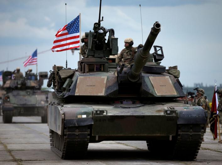 FILE PHOTO: U.S. servicemen attend an opening ceremony of U.S. led joint military exercise "Noble Partner 2016" in Vaziani, Georgia, May 11, 2016. REUTERS/David Mdzinarishvili/File Photo