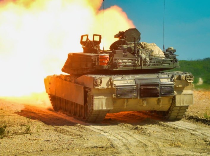 M1 Abrams Tank Firing U.S. Army