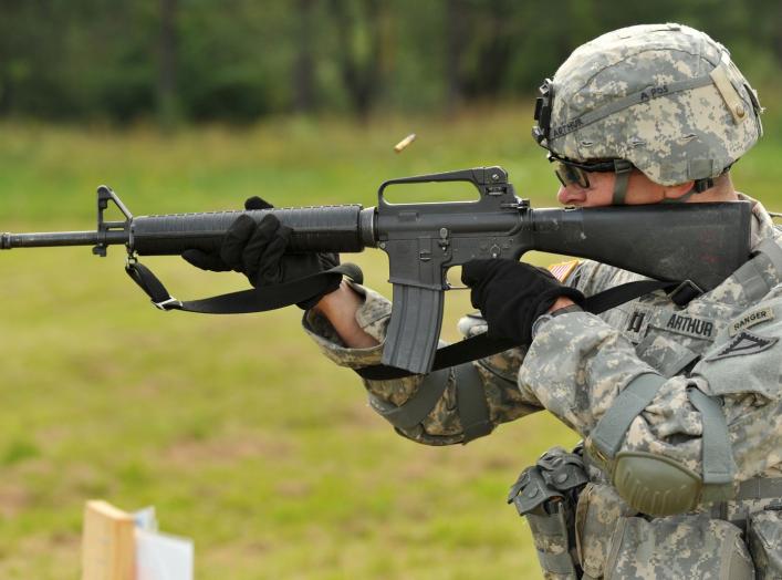 By U.S. Army Europe Images from Heidelberg, Germany - Capt. John Arthur tackles the stress shoot eventUploaded by GiW, CC BY 2.0, https://commons.wikimedia.org/w/index.php?curid=29781130