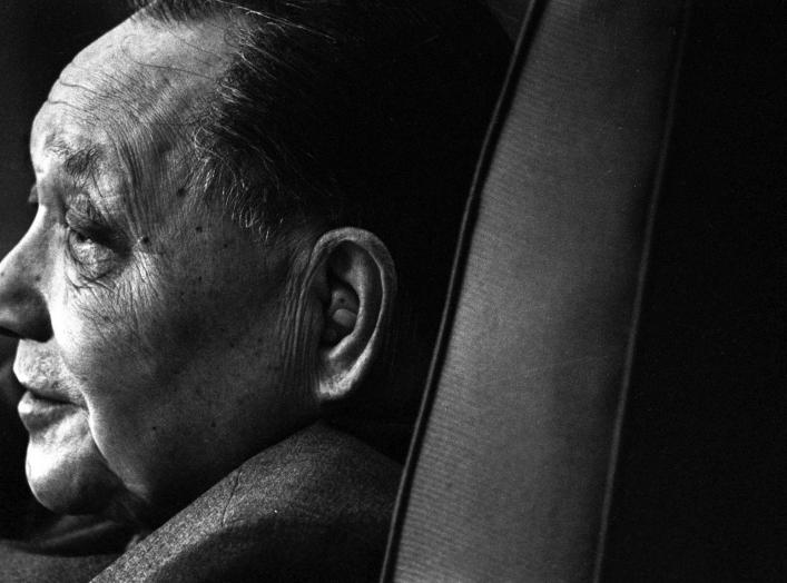 Deng Xiaoping, the initiator of China's reform and opening-up policy, is seen at the Great Hall of the People during a meeting in Beijing in this 1985 file photo. As China battles an economic slowdown that could test Communist Party control, its leaders a