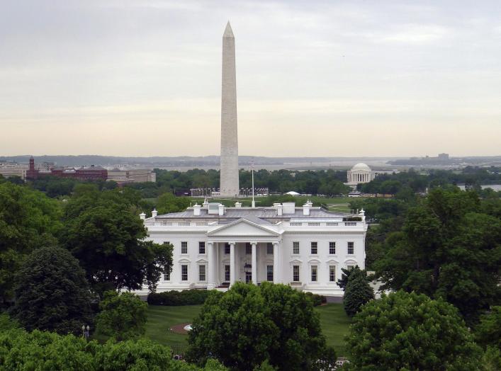 The White House is seen with the Washington Monument (L) behind it and the Jefferson Memorial (R) in Washington, May 1, 2011. REUTERS/Gary Hershorn