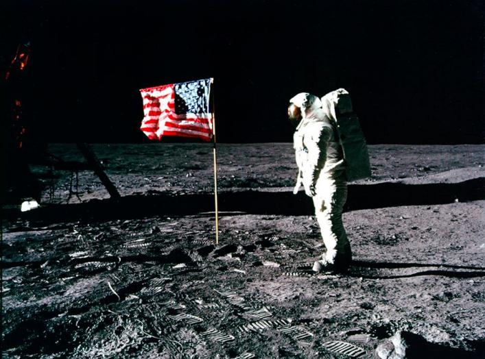 United States astronaut Buzz Aldrin salutes the American flag on the surface of the Moon after he and fellow astronaut Neil Armstrong became the first men to land on the Moon during the Apollo 11 space mission July 20, 1969. July 20, 2012 marks the 43rd a