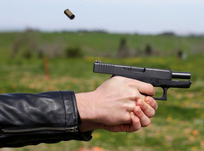 A man shots with a Glock G36 45 caliber during a practice session at a shooting range in Rome, Italy, March 22, 2018. Picture taken March 22, 2018. REUTERS/Max Rossi