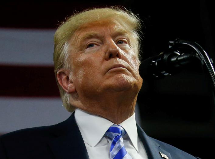 U.S. President Donald Trump speaks at a Make America Great Again rally at the Civic Center in Charleston, West Virginia, U.S., August 21, 2018. REUTERS/Leah Millis