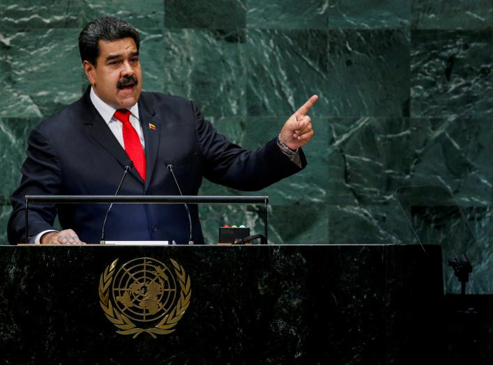 Venezuela's President Nicolas Maduro addresses the 73rd session of the United Nations General Assembly at U.N. headquarters in New York, U.S., September 26, 2018. REUTERS/Eduardo Munoz/File Photo