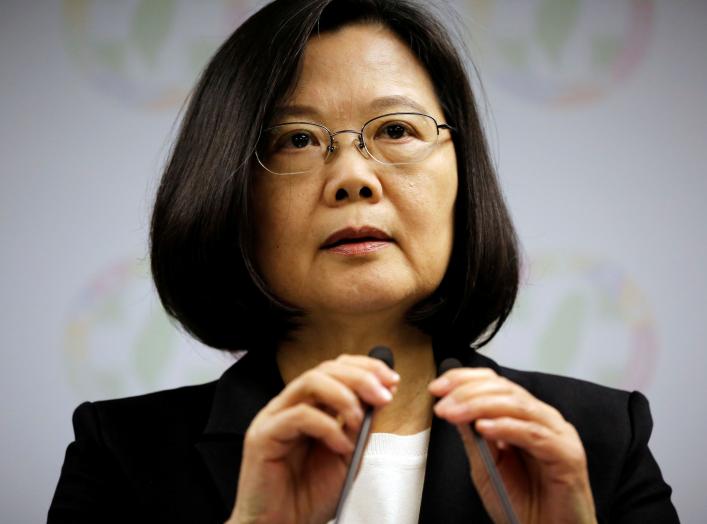 Taiwan President Tsai Ing-wen announces her resignation as chairwoman of the Democratic Progressive Party (DPP) after local elections in Taipei, Taiwan November 24, 2018. REUTERS/Ann Wang