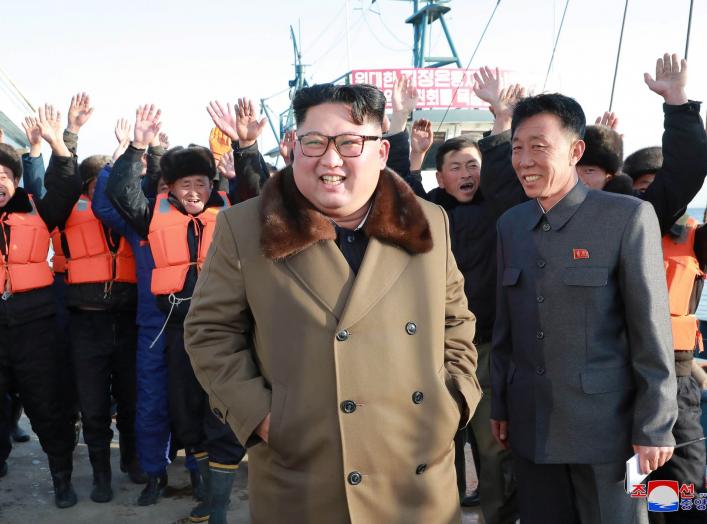 North Korean leader Kim Jong Un visits fisheries in the Donghae area, North Korea, in this picture released by the Korean Central News Agency on December 1, 2018. KCNA via REUTERS ATTENTION EDITORS - THIS IMAGE WAS PROVIDED BY A THIRD PARTY. REUTERS IS UN