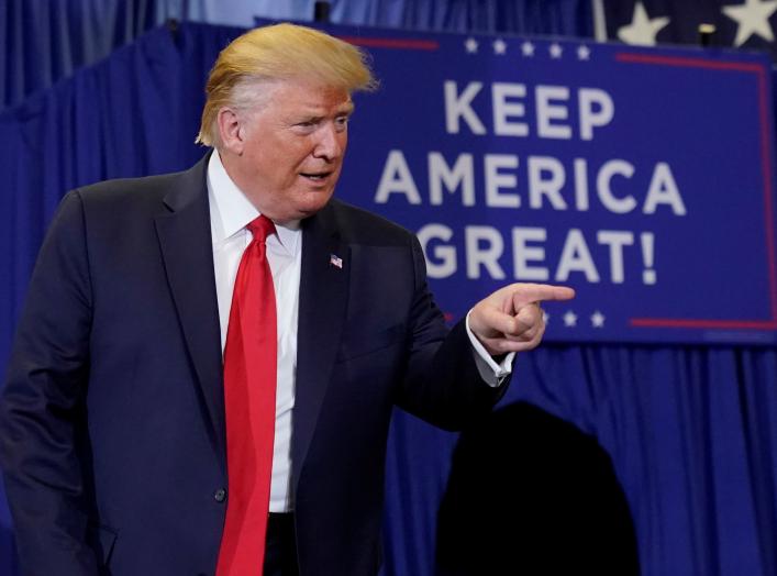 U.S. President Donald Trump holds a campaign rally in Fayetteville, North Carolina, U.S., September 9, 2019. REUTERS/Kevin Lamarque