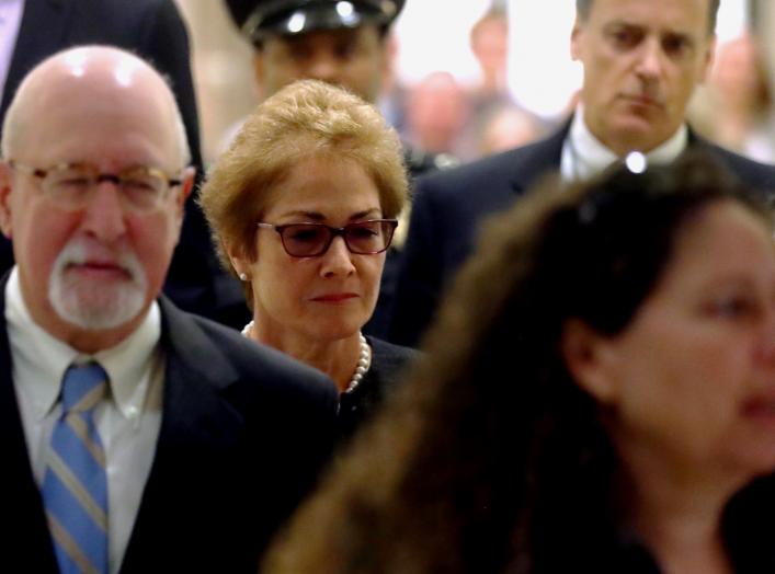 Former U.S. ambassador to Ukraine Marie Yovanovitch arrives to testify in the U.S. House of Representatives impeachment inquiry into U.S. President Trump on Capitol Hill in Washington, U.S., October 11, 2019. REUTERS/Jonathan Ernst