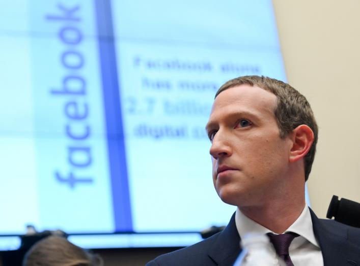 Facebook Chairman and CEO Mark Zuckerberg testifies at a House Financial Services Committee hearing in Washington, U.S., October 23, 2019. REUTERS/Erin Scott TPX IMAGES OF THE DAY