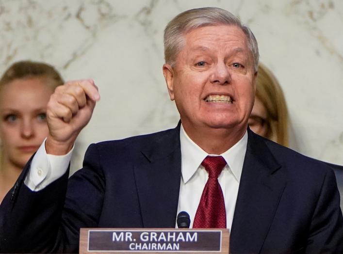 U.S. Senate Judiciary Committee Chairman Senator Lindsey Graham (R-SC) speaks prior to hearing testimony from Justice Department Inspector General Michael Horowitz before a Senate Judiciary Committee hearing