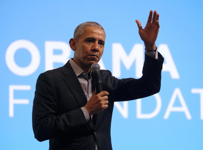 Former U.S. President Barack Obama speaks during an Obama Foundation event in Kuala Lumpur, Malaysia, December 13, 2019. REUTERS/Lim Huey Teng