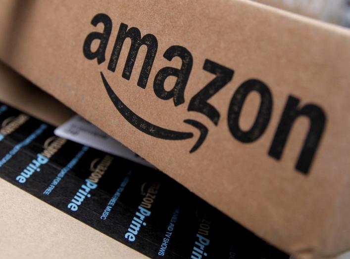 Amazon boxes are seen stacked for delivery in the Manhattan borough of New York City, January 29, 2016. REUTERS/Mike Segar/File Photo