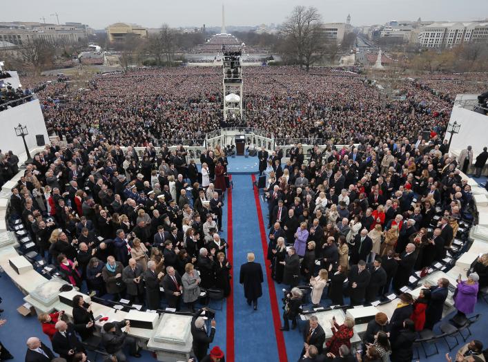 U.S. President-elect Donald Trump arrives for the inauguration ceremonies swearing him in as the 45th president of the United States on the West front of the U.S. Capitol in Washington, U.S., January 20, 2017. REUTERS/Brian Snyder