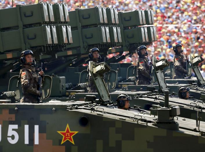 Anti-tank missiles are displayed during the military parade marking the 70th anniversary of the end of World War Two, in Beijing, China, September 3, 2015. REUTERS/Damir Sagolj