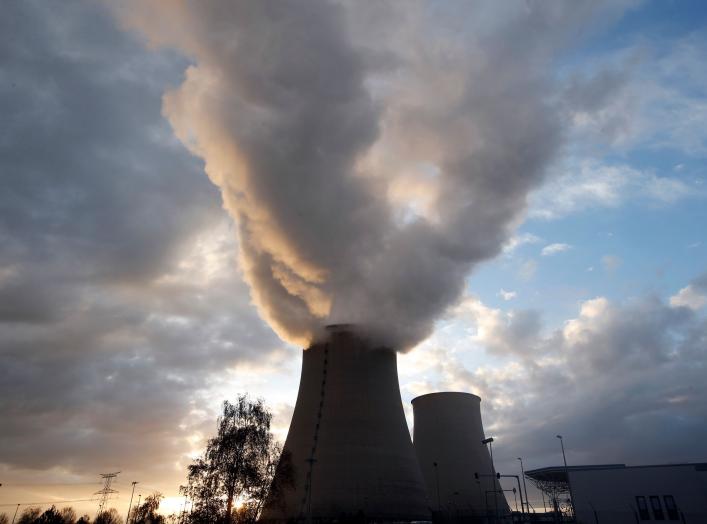 Steam rises at sunset from the cooling towers of the Electricite de France (EDF) nuclear power station at Nogent-Sur-Seine, France, November 13, 2015. The nuclear industry argues world leaders at the COP21 conference in Paris next week should not have to 