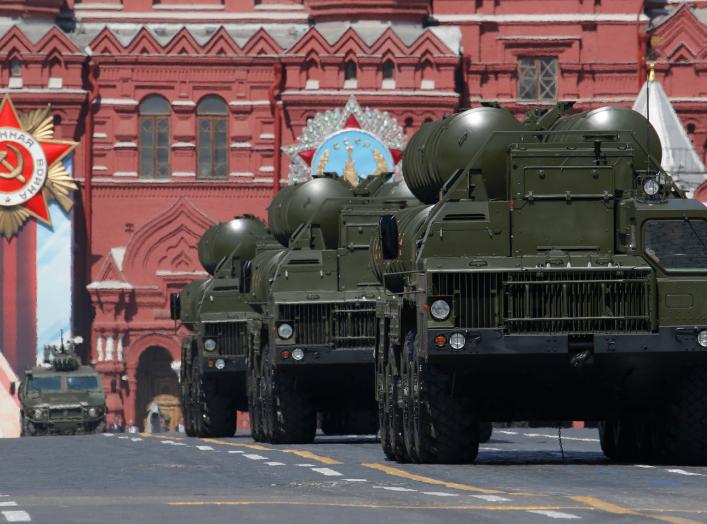 Russian S-400 Triumph medium-range and long-range surface-to-air missile systems drive during the Victory Day parade, marking the 71st anniversary of the victory over Nazi Germany in World War Two, at Red Square in Moscow, Russia, May 9, 2016. REUTERS/Ser