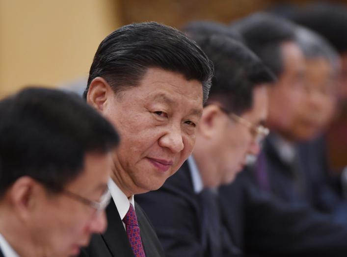 Chinese President Xi Jinping looks on during a meeting with Russian President Vladimir Putin (not seen) in the Great Hall of the People in Beijing, China June 8, 2018. Greg Baker/ Pool via REUTERS