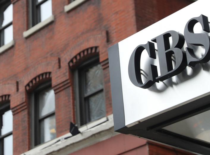 The CBS broadcasting logo is seen outside the CBS Broadcast Center in Manhattan, New York, U.S., July 30, 2018. REUTERS/Shannon Stapleton