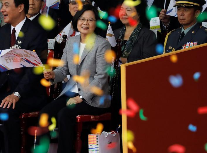 Taiwan's President Tsai Ing-wen attends National Day celebrations in Taipei, Taiwan October 10, 2018. REUTERS/Tyrone Siu