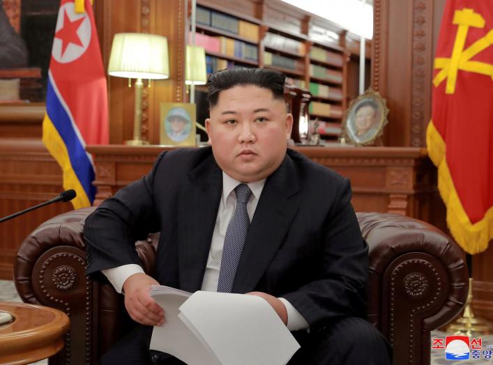 FILE PHOTO - North Korean leader Kim Jong Un poses for photos in Pyongyang in this January 1, 2019 photo released by North Korea's Korean Central News Agency (KCNA). KCNA/via REUTERS/File Photo ATTENTION EDITORS - THIS IMAGE WAS PROVIDED BY A THIRD PARTY.