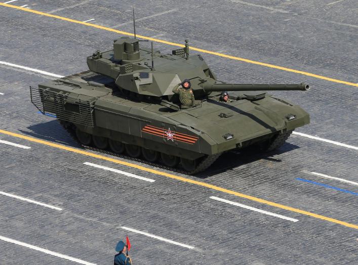 FILE PHOTO: Russian T-14 tank with the Armata Universal Combat Platform drives during the Victory Day parade at Red Square in Moscow, Russia, May 9, 2015. Russia marks the 70th anniversary of the end of World War Two in Europe on Saturday with a military 