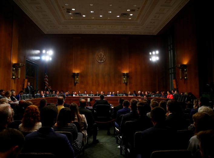 FBI Director Christopher Wray testifies before a Senate Judiciary Committee hearing on "Oversight of the Federal Bureau of Investigation" on Capitol Hill in Washington, U.S., July 23, 2019. REUTERS/Eric Thayer