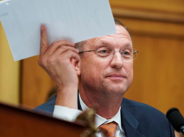 U.S. House Judiciary Committee ranking member Rep. Doug Collins (R-GA) delivers an opening statement before former Trump campaign manager Corey Lewanski testified during the House Judiciary Committee's first hearing of their impeachment investigation