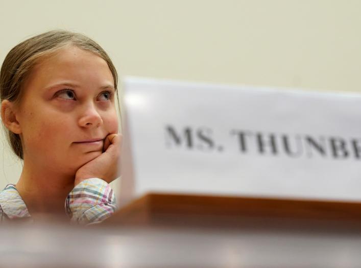 Sixteen year-old Swedish climate activist Greta Thunberg testifies at a House Foreign Affairs subcommittee and House Select Climate Crisis Committee joint hearing on "Voices Leading the Next Generation on the Global Climate Crisis"