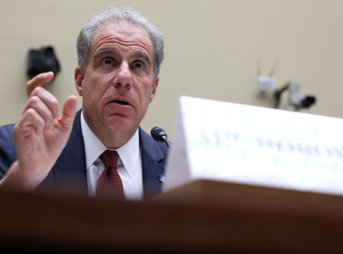 U.S. Justice Department Inspector General Michael Horowitz testifies before the House Oversight and Government Reform Committee on Capitol Hill in Washington, U.S. September 18, 2019. REUTERS/Jonathan Ernst