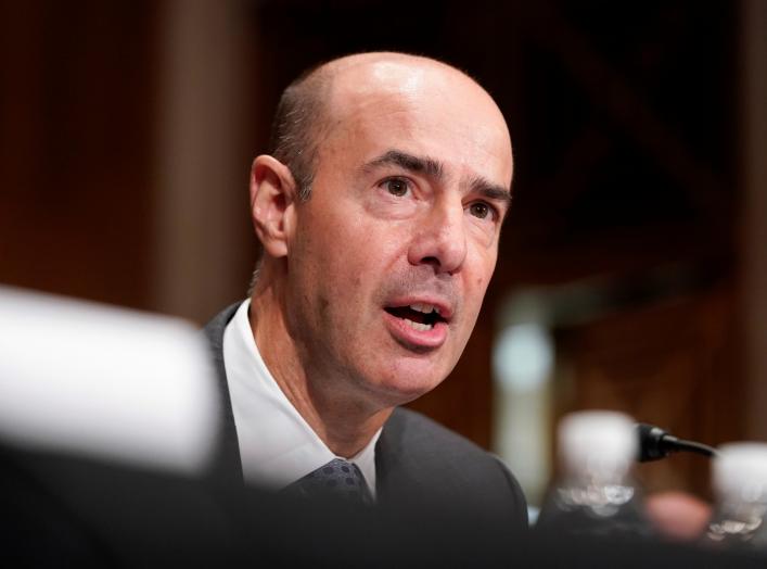 Eugene Scalia testifies before the Senate Health, Education, Labor and Pensions Committee on his nomination to be secretary of Labor on Capitol Hill in Washington, U.S., September 19, 2019. REUTERS/Joshua Roberts