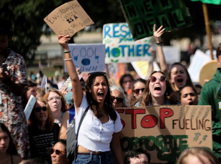 Demonstrators rally outside the U.S. Capitol as part of the Youth Climate Strike in Washington, U.S., September 20, 2019. REUTERS/James Lawler Duggan