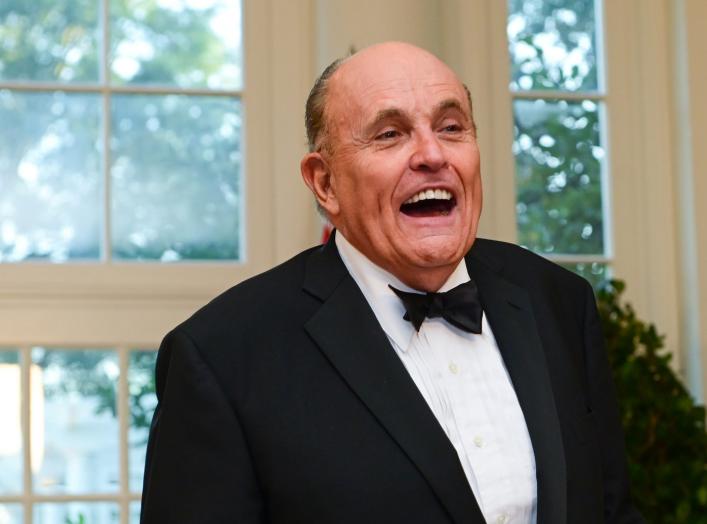 Rudy Giuliani arrives for a State Dinner for Australia’s Prime Minister Scott Morrison at the White House in Washington, U.S. September 20, 2019. REUTERS/Erin Scott