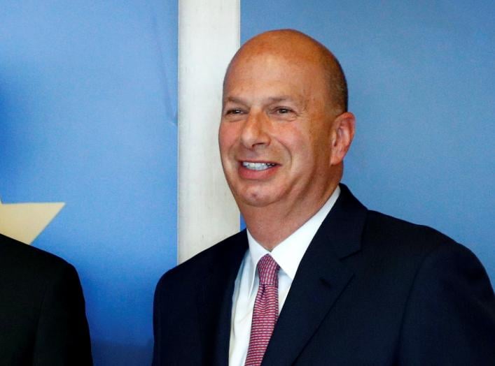 U.S. Ambassador to the EU Gordon Sondland poses ahead of a meeting with European Commission President Jean-Claude Juncker and White House senior adviser Jared Kushner (unseen) at the EU Commission headquarters in Brussels, Belgium, June 4, 2019.