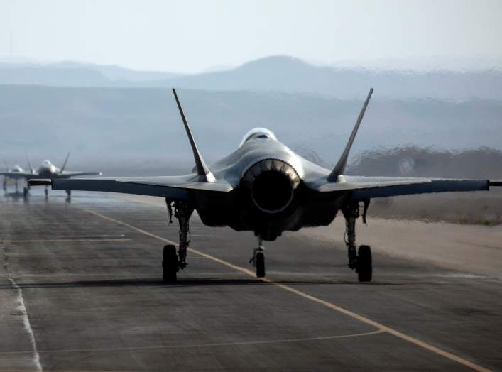 An Israeli F35 aircraft is seen on the runway during "Blue Flag", an aerial exercise hosted by Israel with the participation of foreign air force crews, at Ovda military air base, southern Israel November 11, 2019. Picture taken November 11, 2019. REUTERS