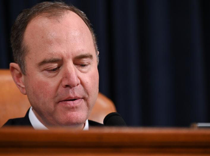 Chairman Adam Schiff (D-CA) speaks during a House Intelligence Committee impeachment inquiry hearing into U.S. President Donald Trump on Capitol Hill in Washington, U.S., November 13, 2019. REUTERS/Erin Scott