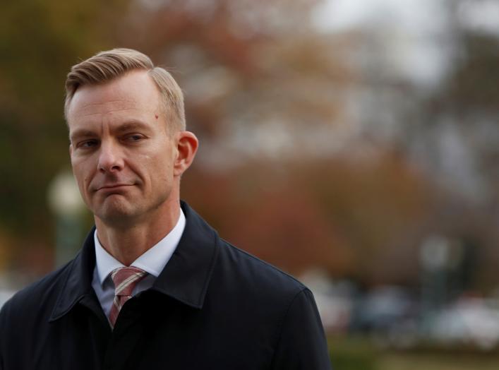 David Holmes, the counselor for Political Affairs at the U.S. embassy in Ukraine, arrives to appear for a closed-door deposition as part of the impeachment inquiry into U.S. President Donald Trump on Capitol Hill in Washington, U.S., November 15, 2019.