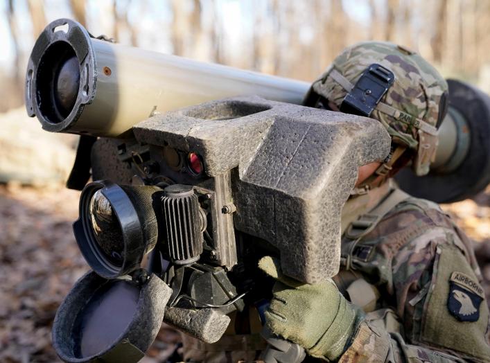 U.S. Army soldiers assigned to 101st Airborne Division (Air Assault) train on The Javelin Close Combat Missile System during Expert Infantryman Badge training at Fort Campbell, Kentucky. U.S., December 5, 2019. REUTERS/Bryan Woolston