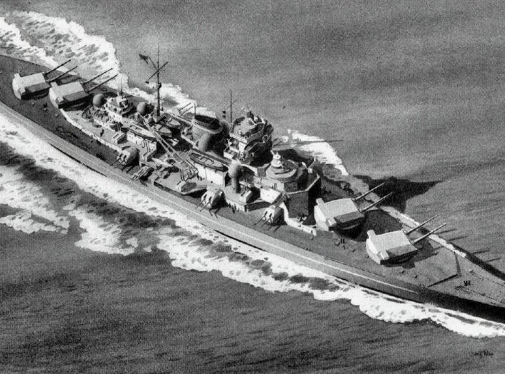 Tirpitz Battleship from World War II