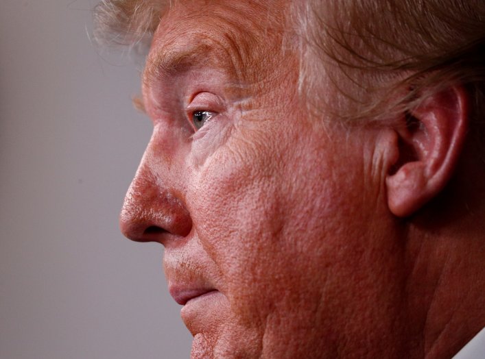 U.S. President Donald Trump addresses the daily coronavirus response briefing at the White House in Washington, U.S., April 2, 2020. REUTERS/Tom Brenner TPX IMAGES OF THE DAY