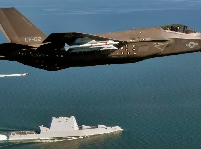 U.S. Navy and F-35 Fighter Jet