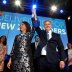 New Zealand Prime Minister Bill English and his wife Mary react on stage alongside family members during an election night event in Auckland, New Zealand, September 23, 2017. REUTERS/Nigel Marple