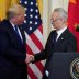 U.S. President Donald Trump shakes hands with Chinese Vice Premier Liu He during a signing ceremony for "phase one" of the U.S.-China trade agreement in the East Room of the White House in Washington, U.S., January 15, 2020. REUTERS/Kevin Lamarque