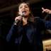 U.S. Representative Alexandria Ocasio Cortez (D-NY) speaks to introduce Democratic U.S. presidential candidate Senator Bernie Sanders at a campaign rally and concert at the University of New Hampshire one day before the New Hampshire presidential primary