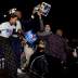 Anti-dairy industry protestors are pulled from the stage as Democratic U.S. presidential candidate and former Vice President Joe Biden speaks at his Super Tuesday night rally in Los Angeles, California, U.S., March 3, 2020. REUTERS/Kyle Grillot